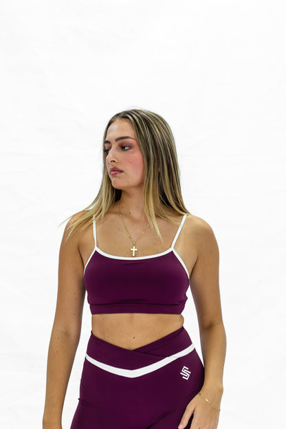 SEAMLESS MAROON SPORTS BRA